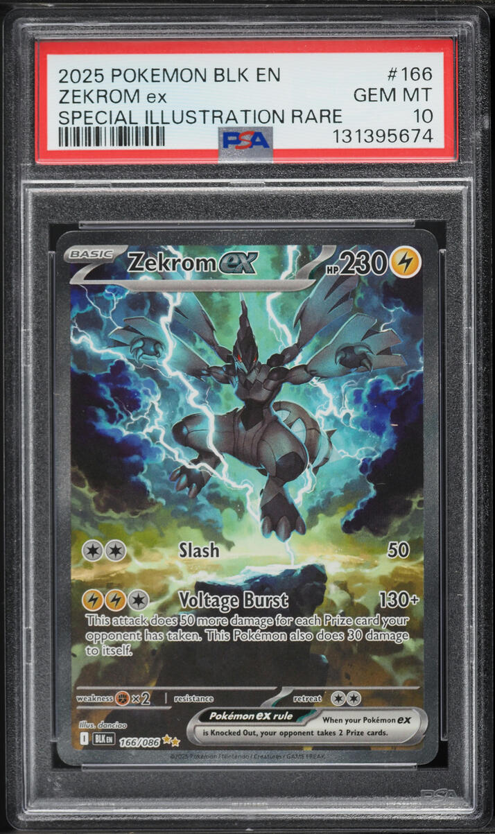 2025 Pokemon Scarlet & Violet Black Bolt Special SIR Zekrom EX #166 PSA 10 GEM MINT