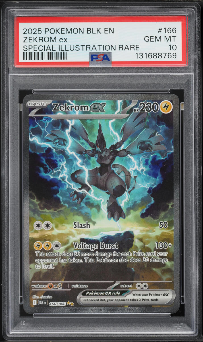 2025 Pokemon Scarlet & Violet Black Bolt Special SIR Zekrom EX #166 PSA 10 GEM MINT