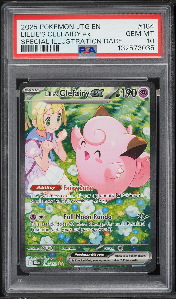 2025 Pokemon Scarlet & Violet Journey Together SIR Lillie's Clefairy EX #184 PSA 10 GEM MINT