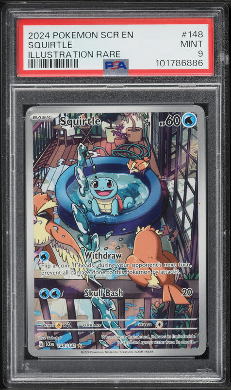 2023 Pokemon Scarlet & Violet Stellar Crown IR Squirtle #148 PSA 9 MINT