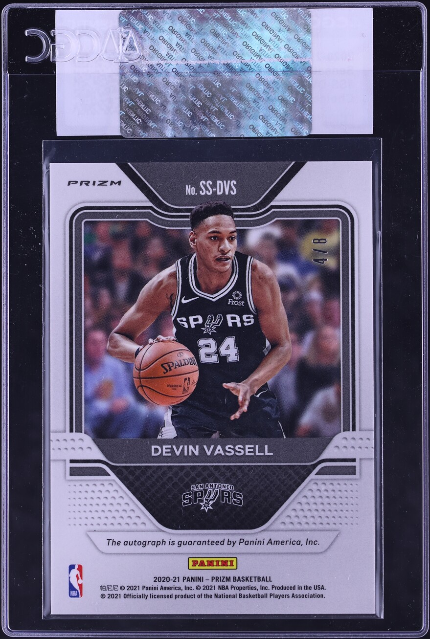 2020 Panini Prizm Sensational Choice Green Devin Vassell ROOKIE AUTO /8 #SS-DVS CGC AUTH