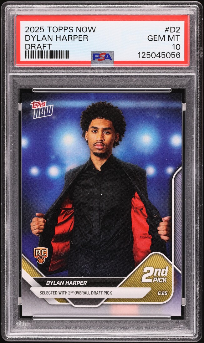 2025 Topps Now Draft Dylan Harper ROOKIE #D2 PSA 10 GEM MINT