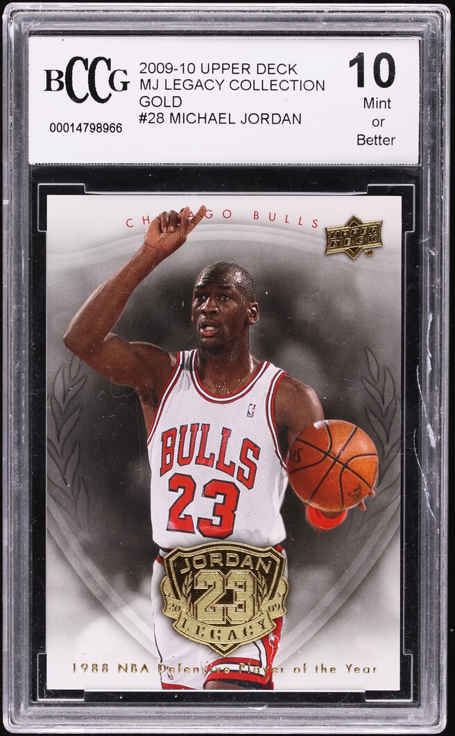 2009 Upper Deck Michael Jordan Legacy Collection Gold Michael Jordan #28 BCCG 10