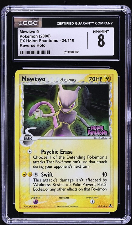 mewtwo holo pokemon card Pokemon 1st Edition Base Set Mewtwo Holo PSA 9  Kanto Shark