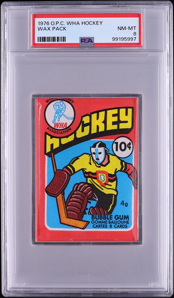 1976 O-Pee-Chee WHA Hockey Wax Pack PSA 8 NM-MT