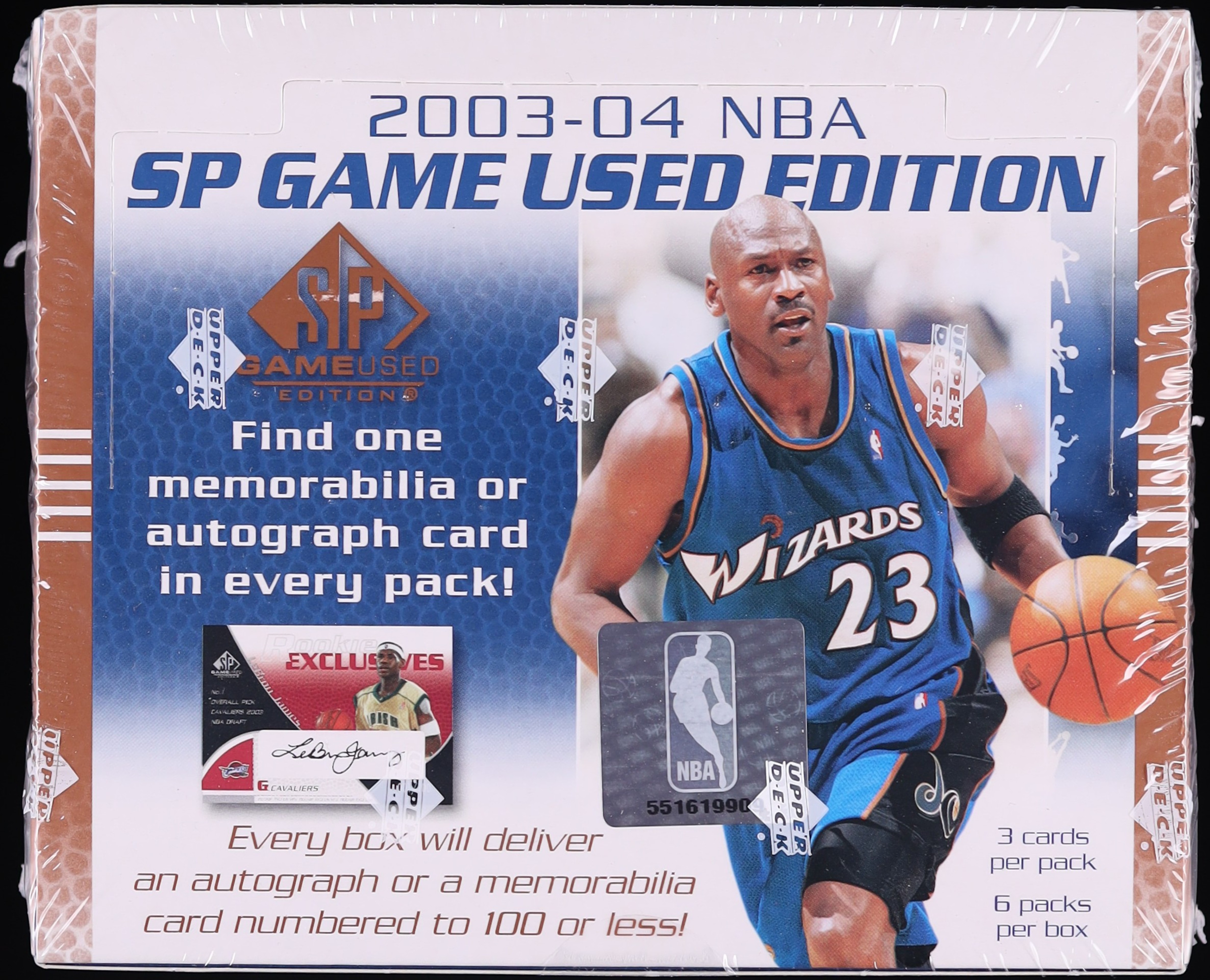 2003-04 SP Game Used Sealed Hobby Box, 6ct Packs, Michael Jordan 