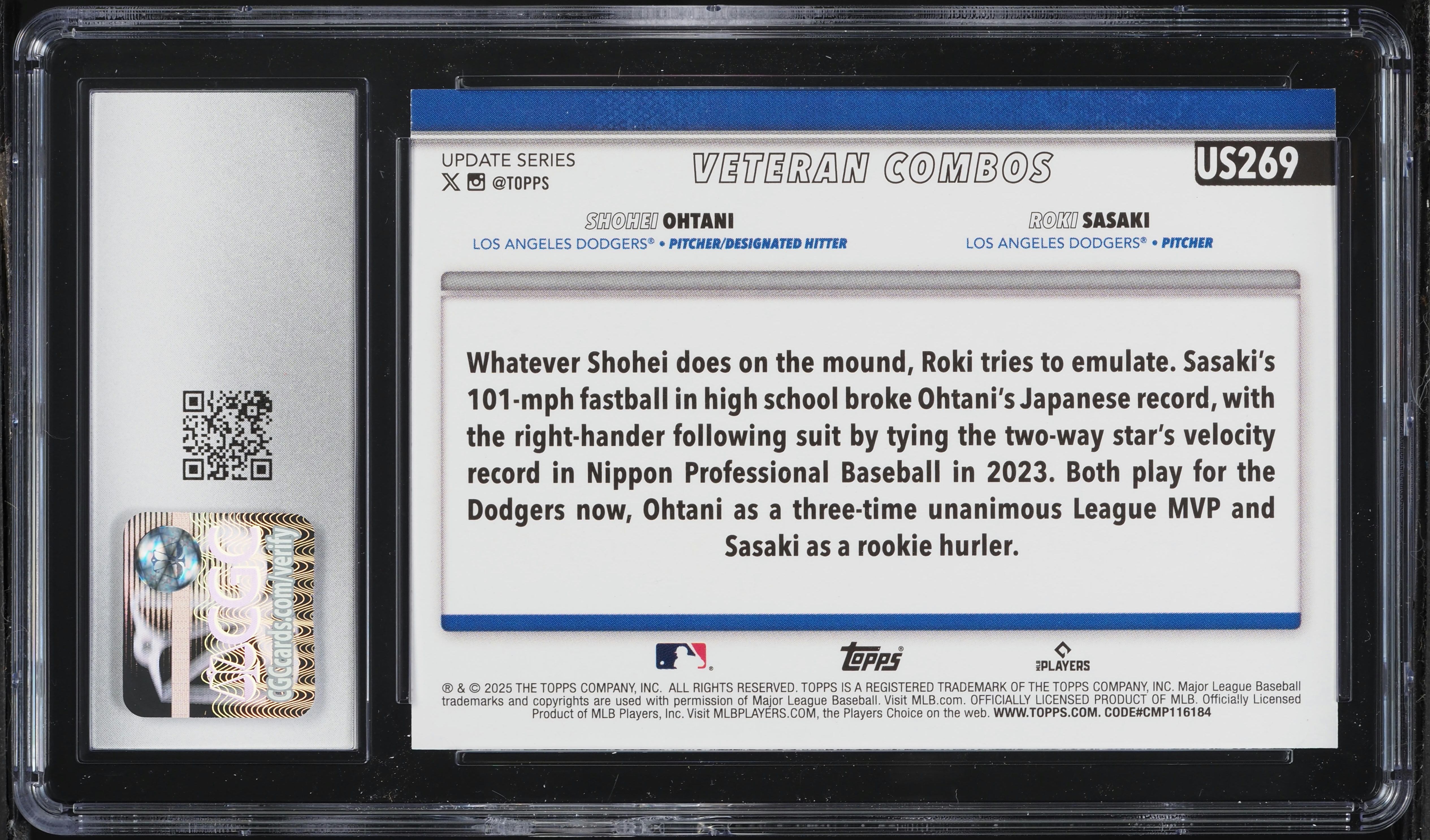 2025 Topps Update Rising Sons Shohei Ohtani Roki Sasaki ROOKIE