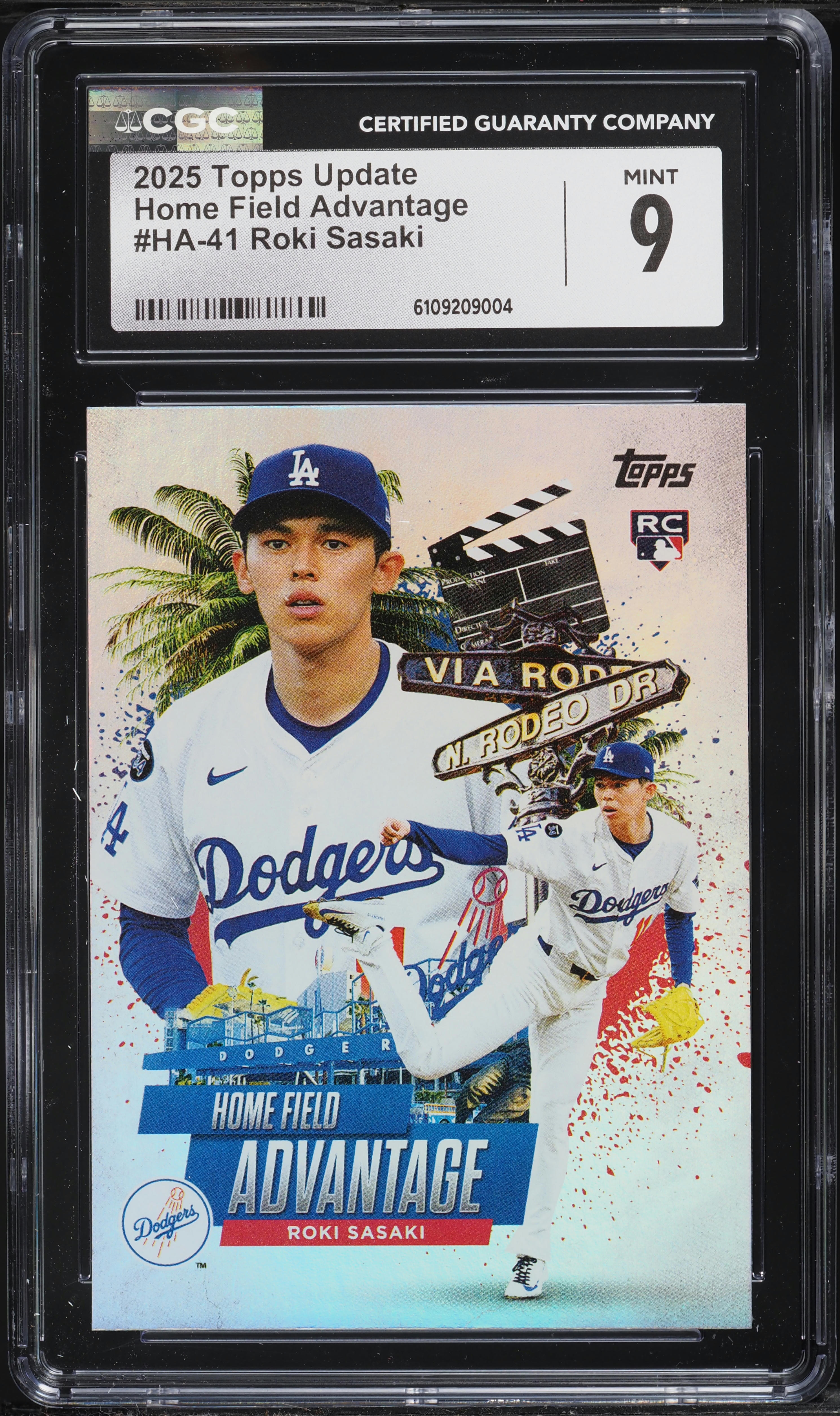 2025 Topps Update Home Field Advantage Roki Sasaki ROOKIE #HA-41 CGC 9 MINT  on Fanatics Collect