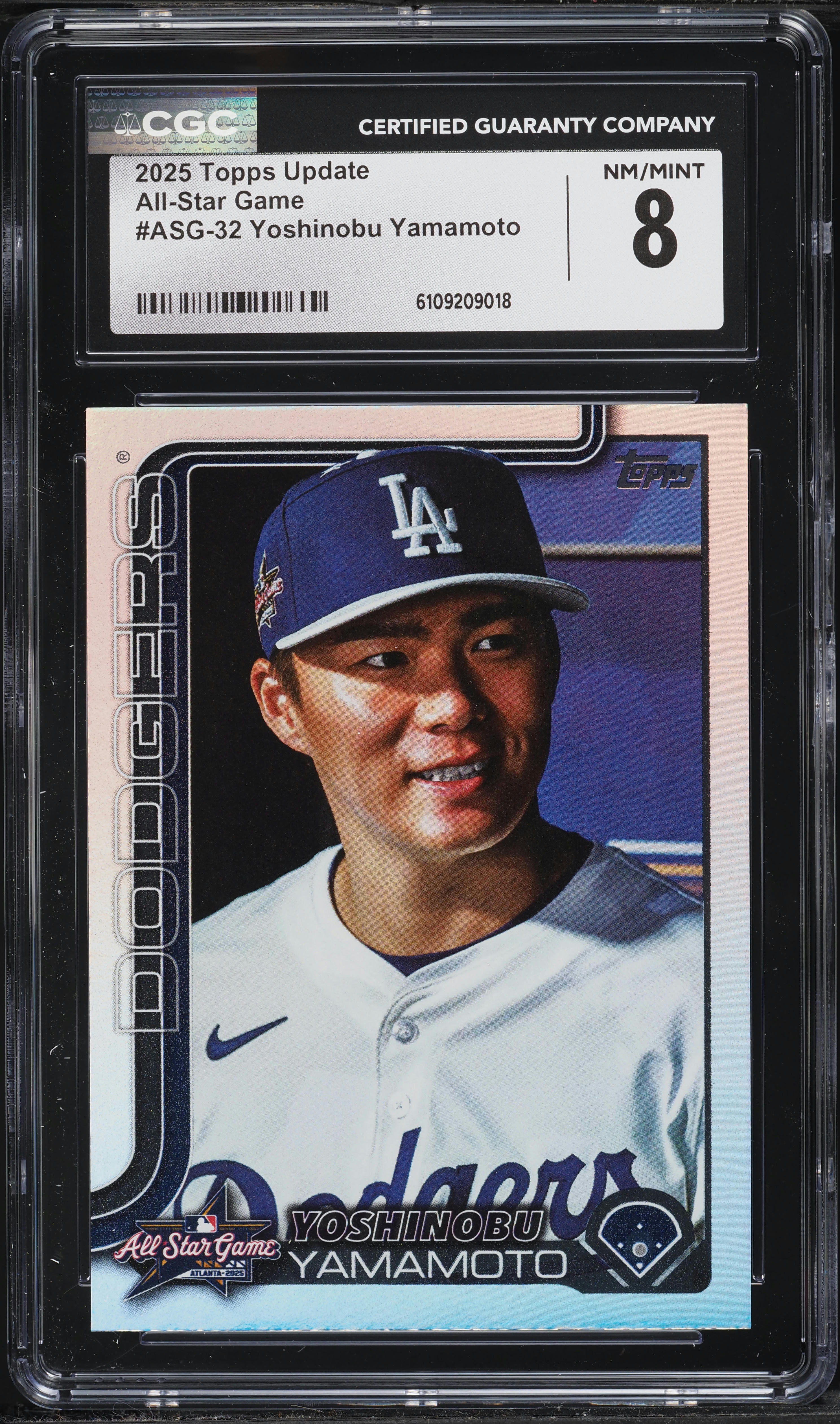 2025 Topps Update All-Star Game Yoshinobu Yamamoto #ASG-32 CGC 8 