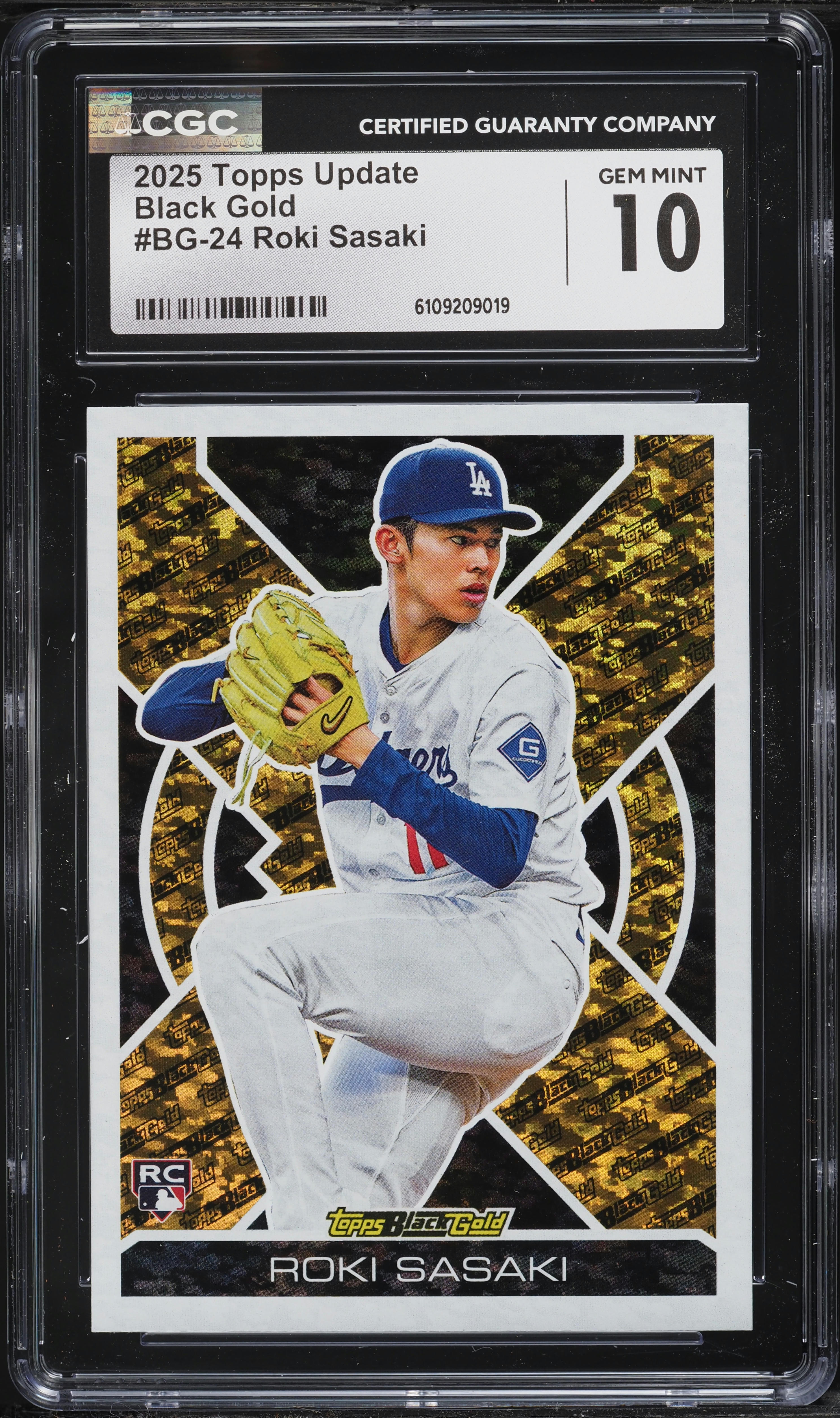 2025 Topps Update Black Gold Roki Sasaki ROOKIE #BG-24 CGC 10 GEM
