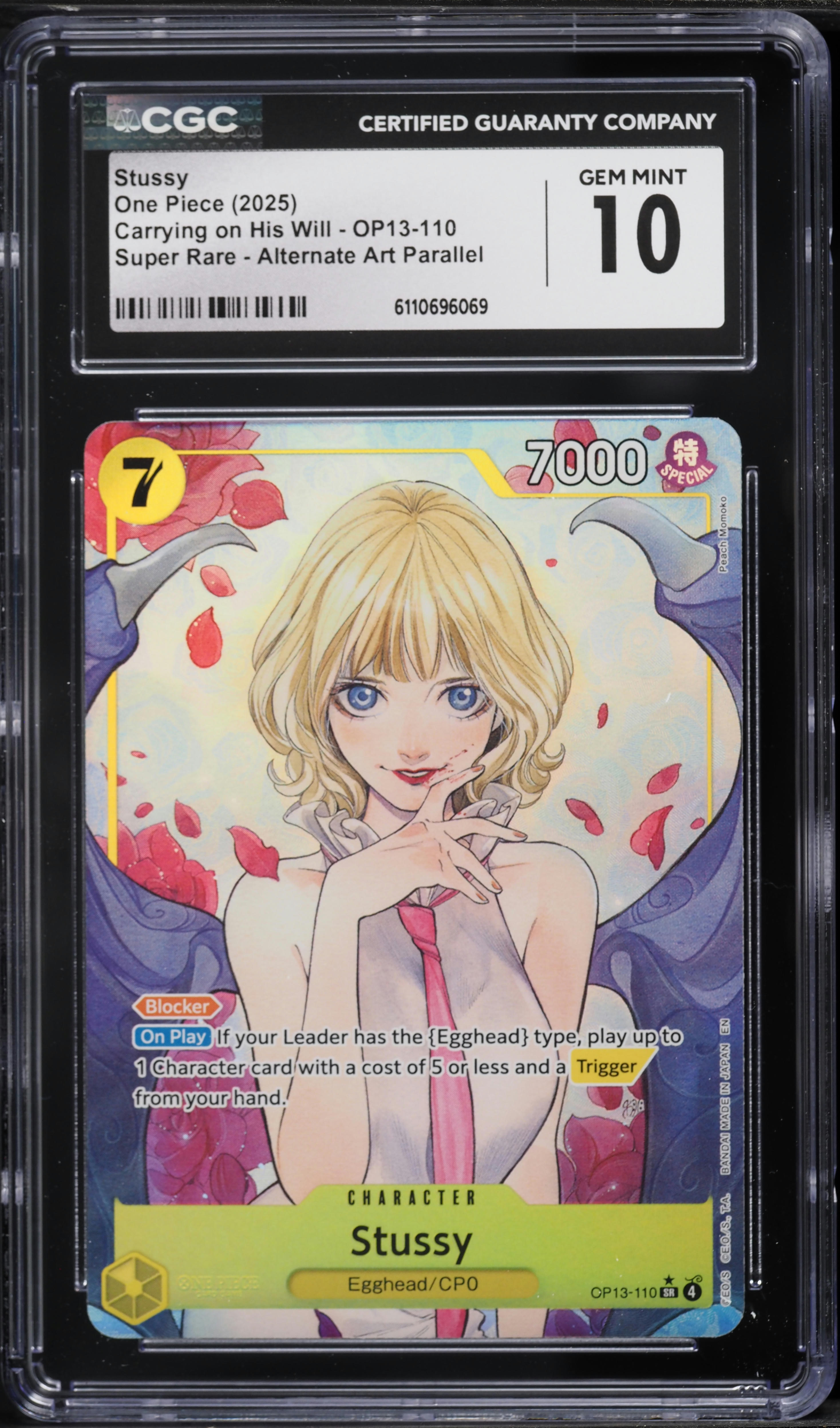 2025 One Piece Carrying On His Will Alt Art Stussy #OP13-110 CGC