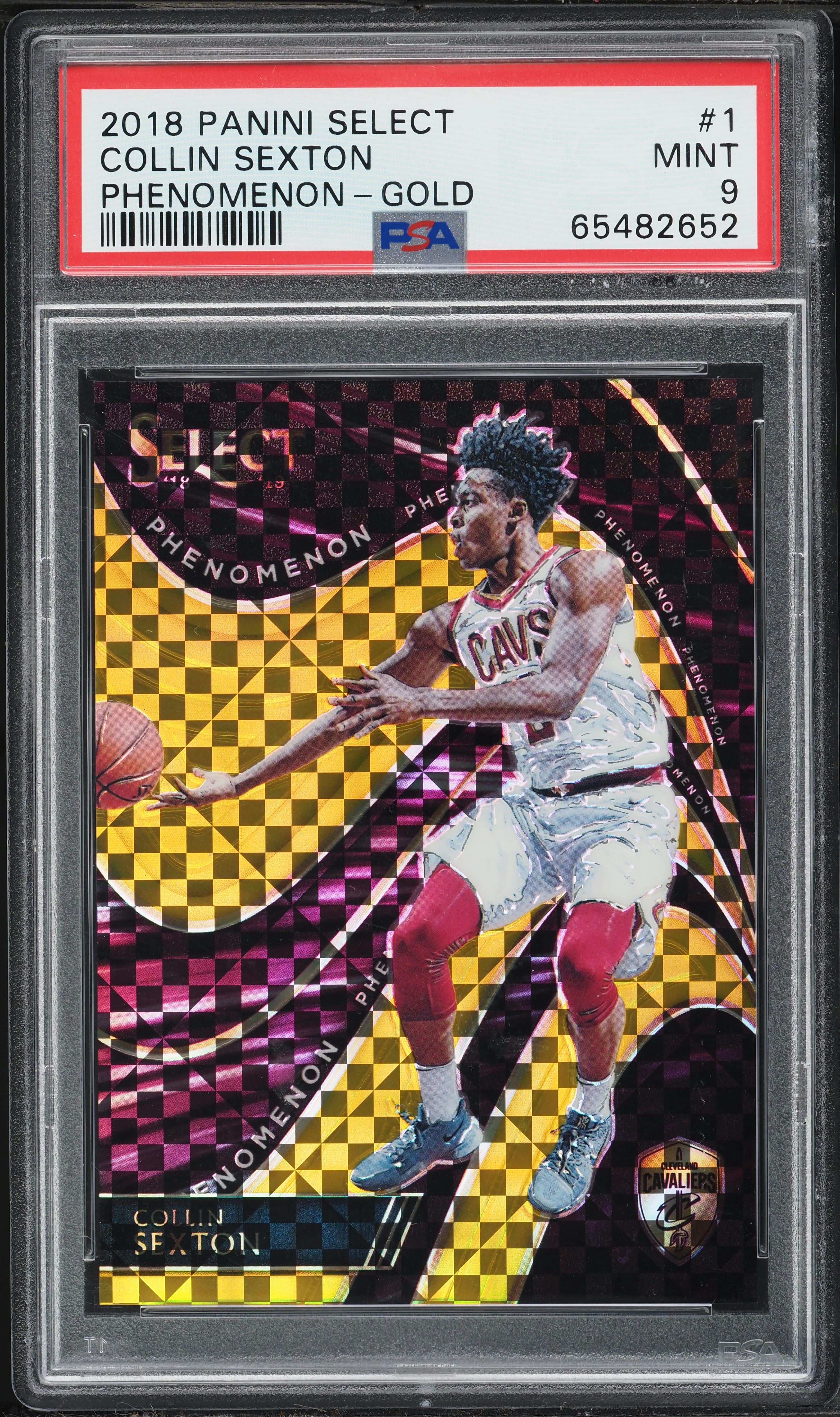 2018 Select Phenomenon Gold Collin Sexton ROOKIE /10 #1 PSA 9 MINT 