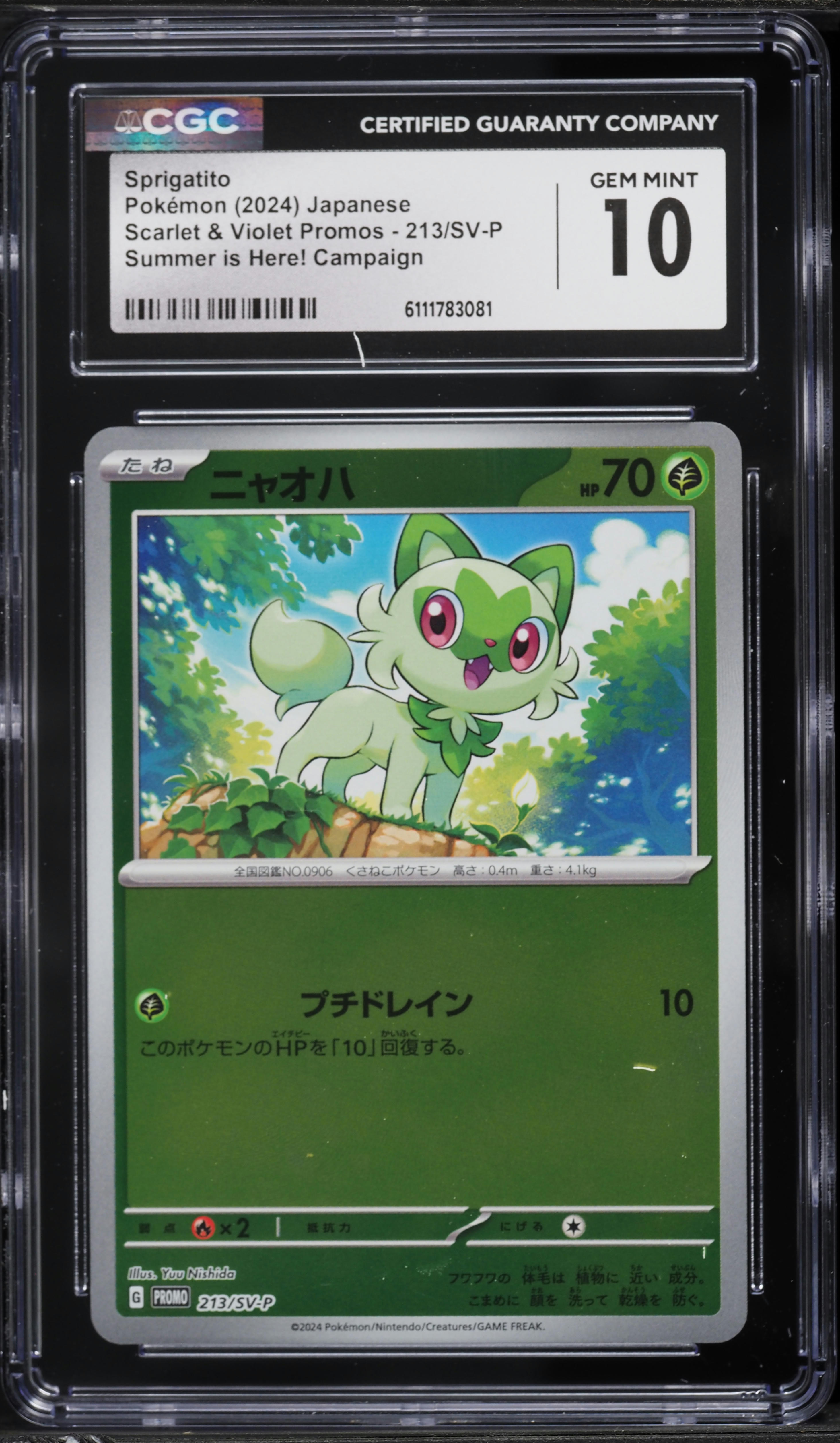 2024 Pokemon Japanese SV Promo Summer Is Here Campaign Sprigatito