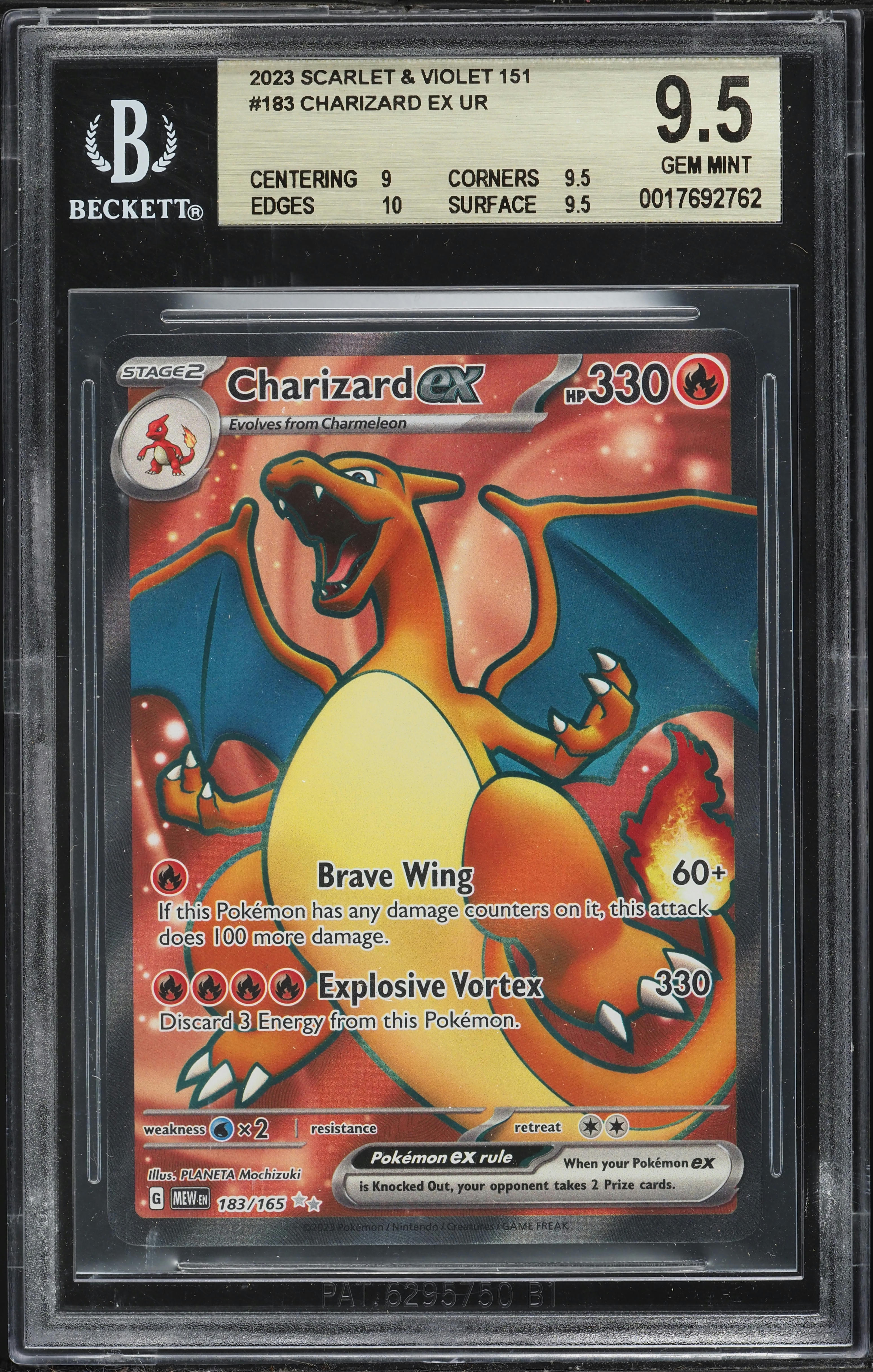 2023 Pokemon Scarlet & Violet 151 Charizard EX #183 BGS 9.5 GEM