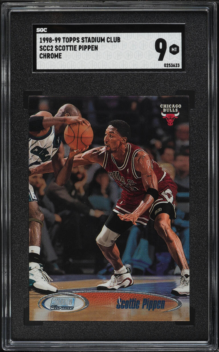 1998 Stadium Club Chrome Scottie Pippen #SCC2 SGC 9 MINT