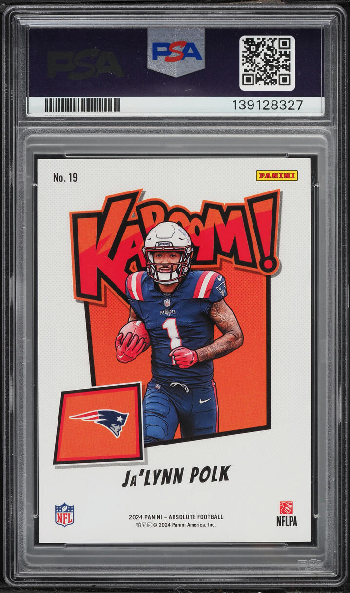 2024 Absolute Kaboom! Vertical Gold Ja'lynn Polk ROOKIE /10 #19 PSA 9 MINT