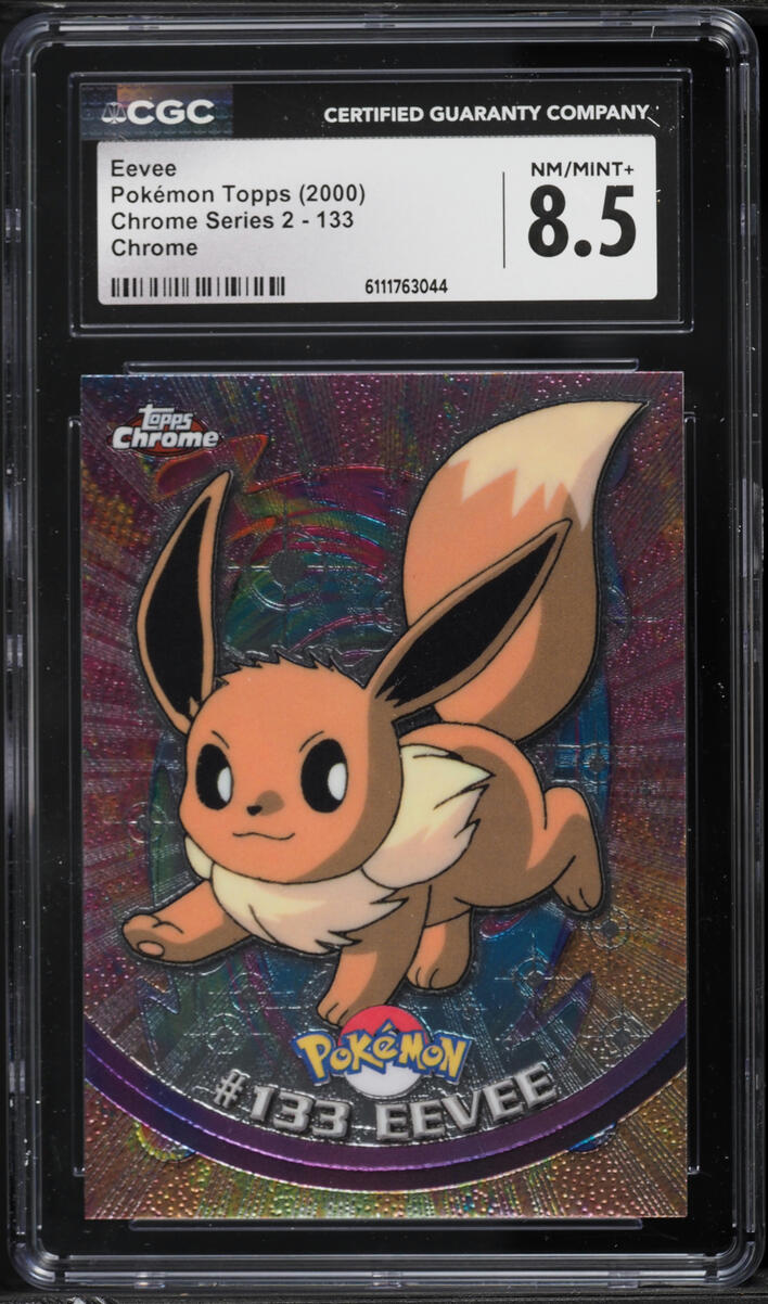 2000 Pokemon Topps Chrome Series 2 Chrome Eevee #133 CGC 8.5 NM-MT+