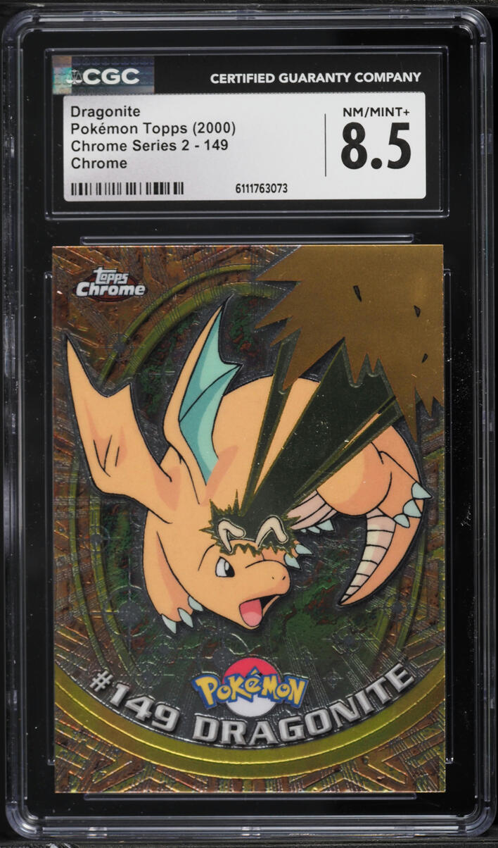 2000 Pokemon Topps Chrome Series 2 Chrome Dragonite #149 CGC 8.5 NM-MT+