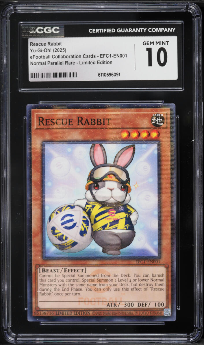 2025 Yu-Gi-Oh! eFootball Collaboration Rescue Rabbit #EFC1-EN001 CGC 10 ...