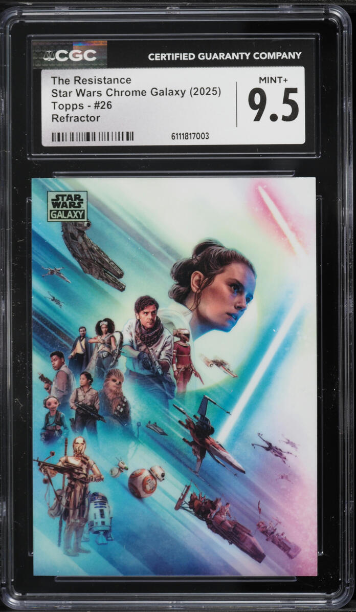 2025 Topps Star Wars Chrome Galaxy Refractor The Resistance #26 CGC 9.5 MINT+