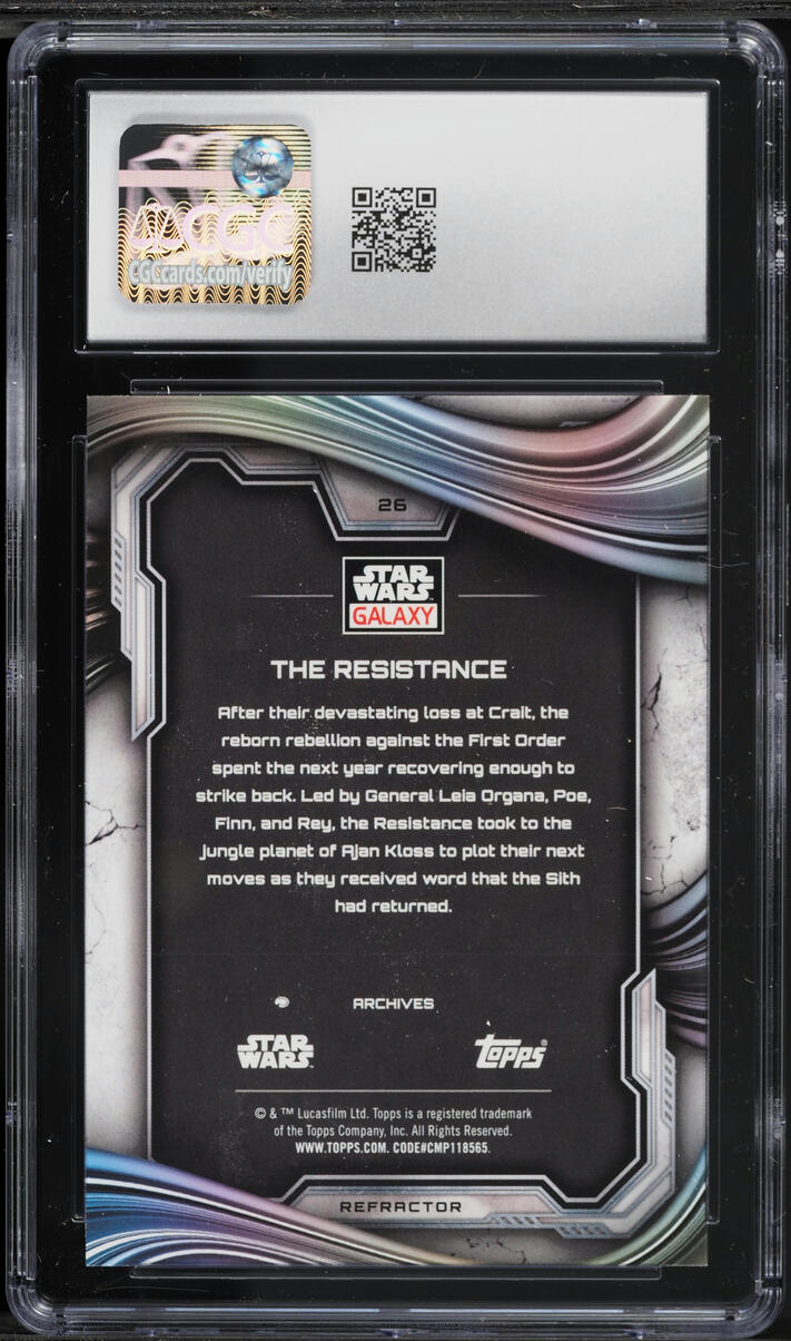 2025 Topps Star Wars Chrome Galaxy Refractor The Resistance #26 CGC 9.5 MINT+