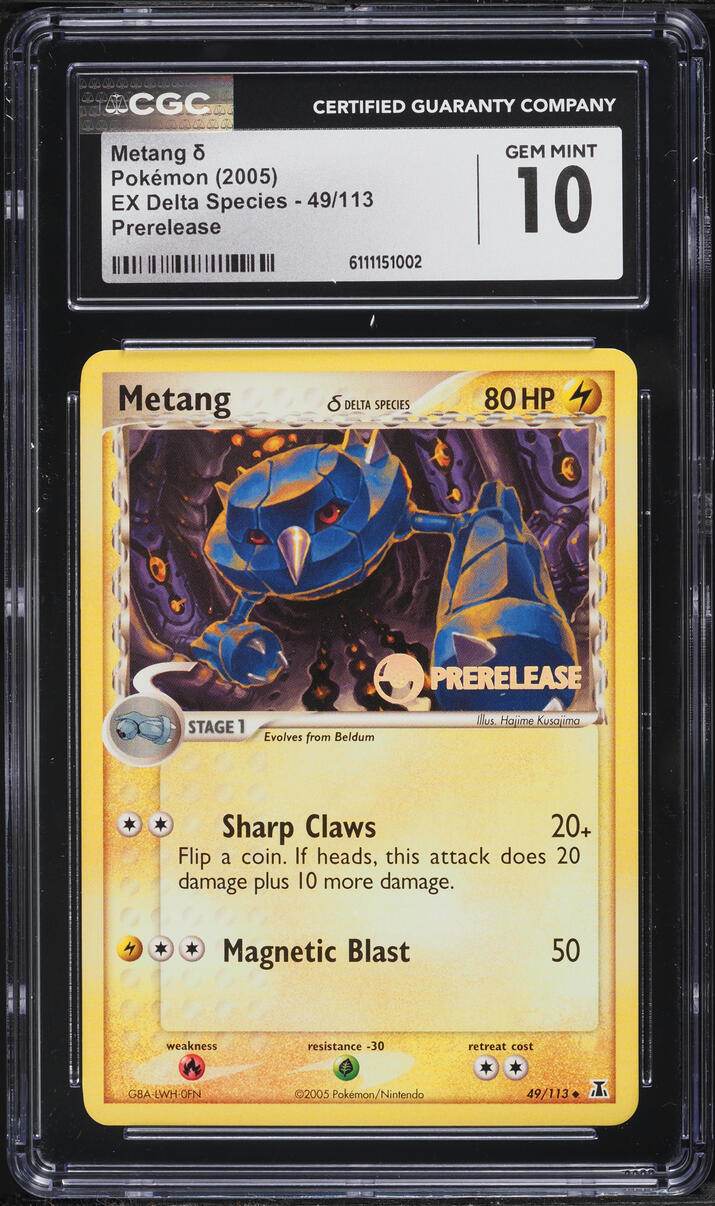 2005 Pokemon EX Delta Species Prerelease Metang #49 CGC 10 GEM MINT