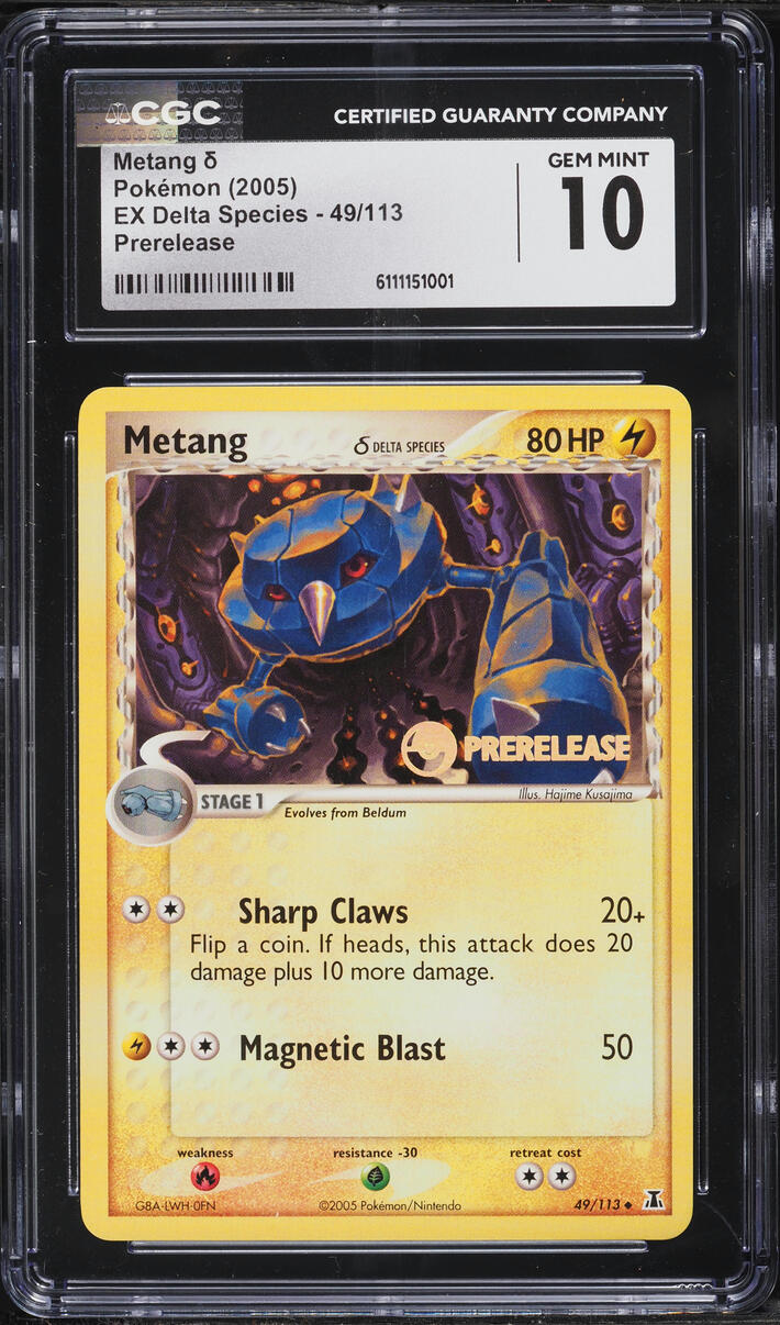 2005 Pokemon EX Delta Species Prerelease Metang #49 CGC 10 GEM MINT