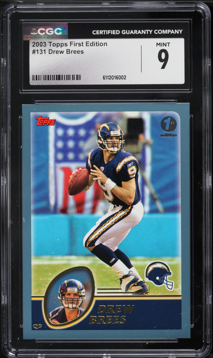 2003 Topps First Edition Drew Brees #131 CGC 9 MINT