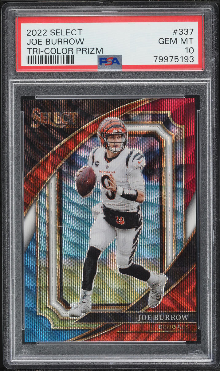 2022 Select Tri-Color Prizm Joe Burrow /149 #337 PSA 10 GEM MINT