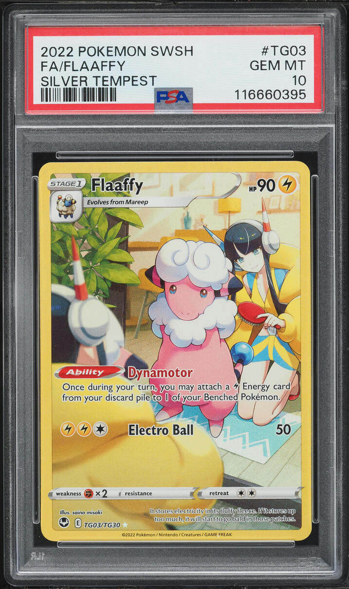 2022 Pokemon Sword & Shield Silver Tempest CHR Flaaffy #TG03 PSA 10 GEM MINT