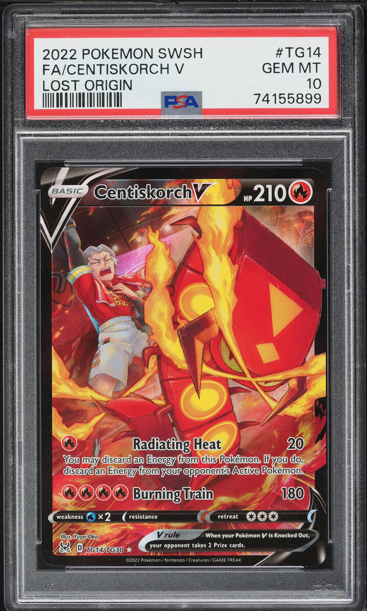 2022 Pokemon Sword & Shield Lost Origin Alt Art Centiskorch V #TG14 PSA 10 GEM MINT