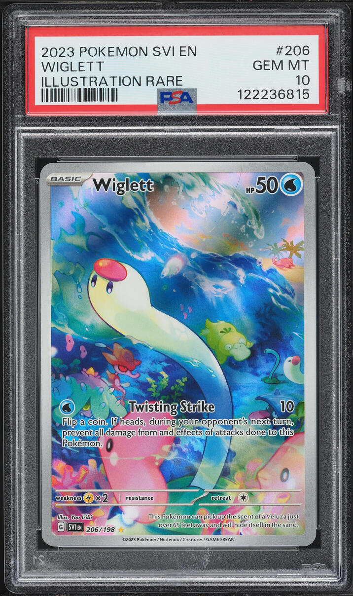 2023 Pokemon Scarlet & Violet IR Wiglett #206 PSA 10 GEM MINT