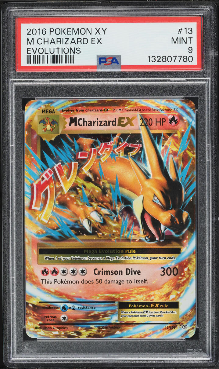 2016 Pokemon XY Evolutions Holo M Charizard EX #13 PSA 9 MINT
