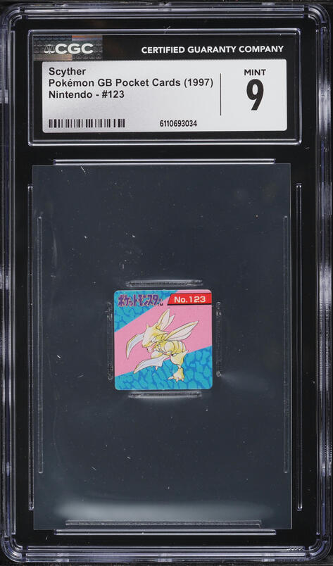 1997 Pokemon Japanese Nintendo GB Pocket Cards Scyther #123 CGC 9 MINT