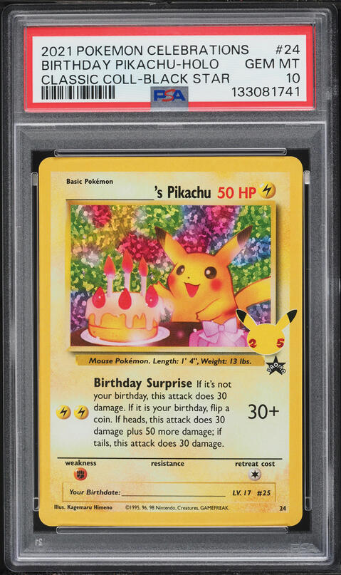 2021 Pokemon Sword & Shield McDonald's Collection Holo Pikachu #25
