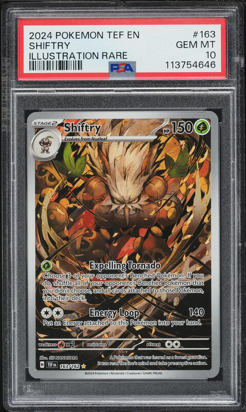 2024 Pokemon Scarlet & Violet Temporal Forces IR Shiftry #163 PSA 10 GEM MINT