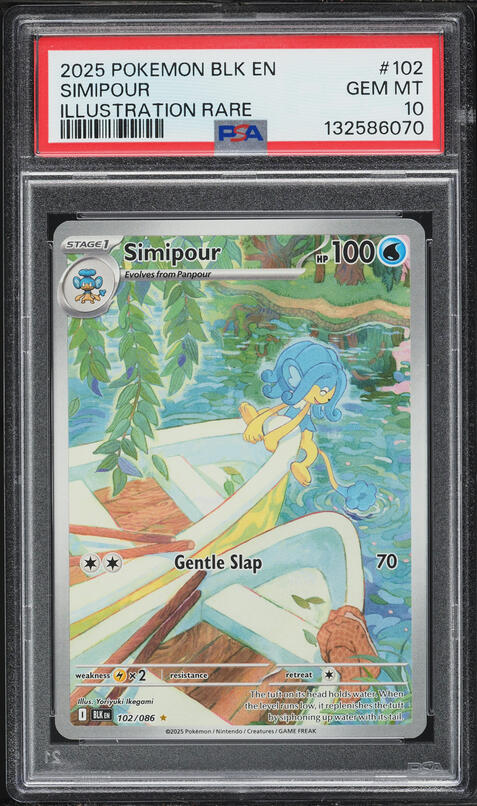 2025 Pokemon Scarlet & Violet Black Bolt IR Simipour #102 PSA 10 GEM MINT