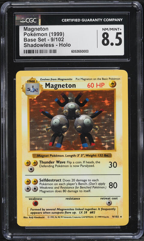 Pokemon Base Set Rare Holo Magneton #9 Pokemon Base Set Rare Holo Magneton #9