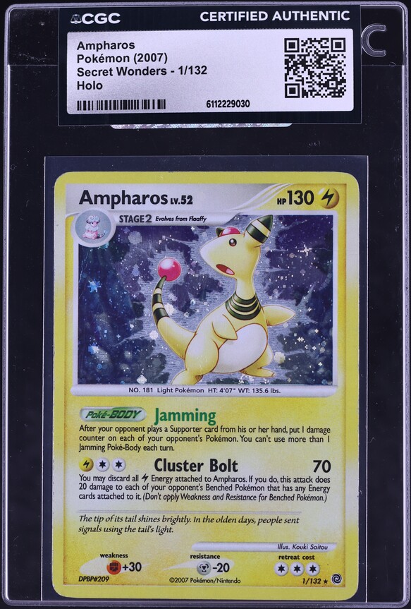 ampharos pokemon card holo Pokemon Vivid Voltage Ampharos V #49