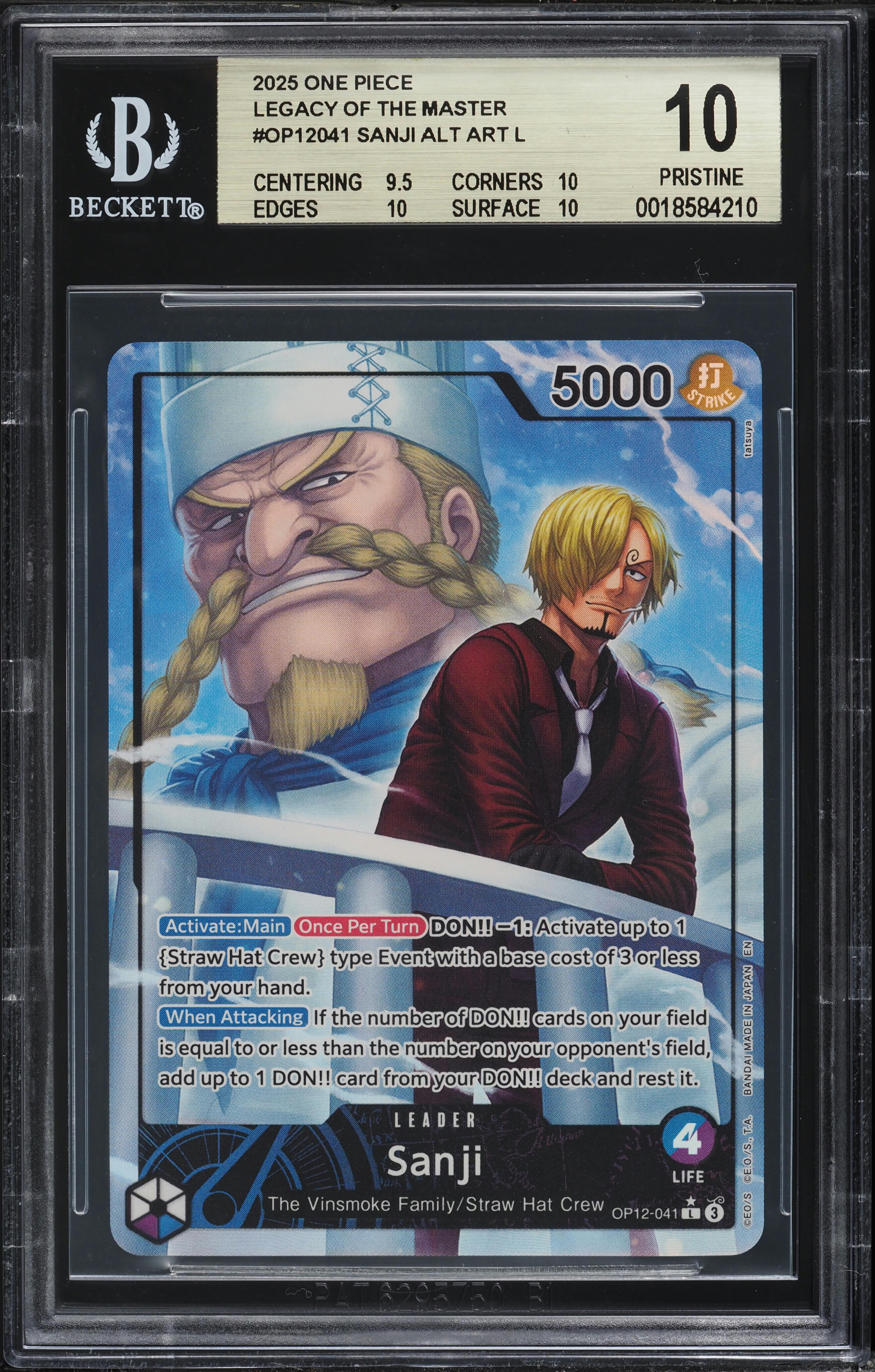 2025 One Piece Legacy Of The Master Alt Art Leader Sanji #OP12-041