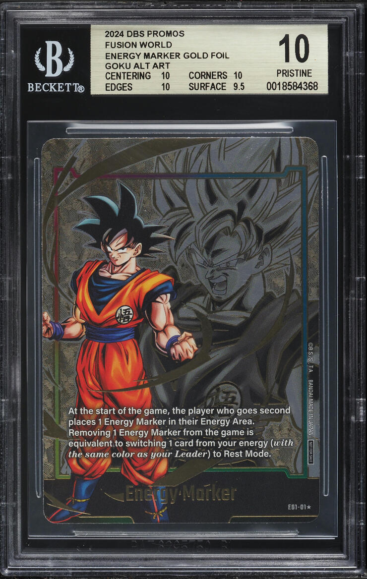 2024 Dragon Ball Super Promo Fusion World Energy Marker Gold Foil Alt Art  Goku #E01-01 BGS 10 on Fanatics Collect