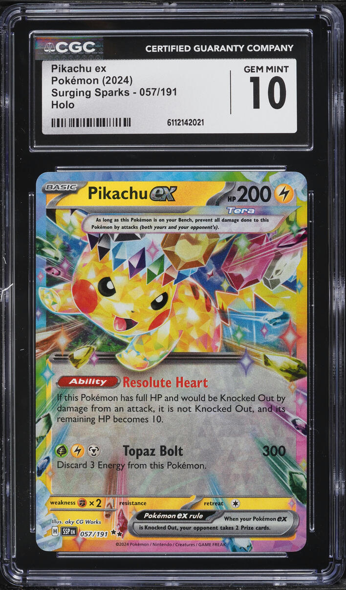 2024 Pokemon Scarlet & Violet Surging Sparks Holo Pikachu EX #57