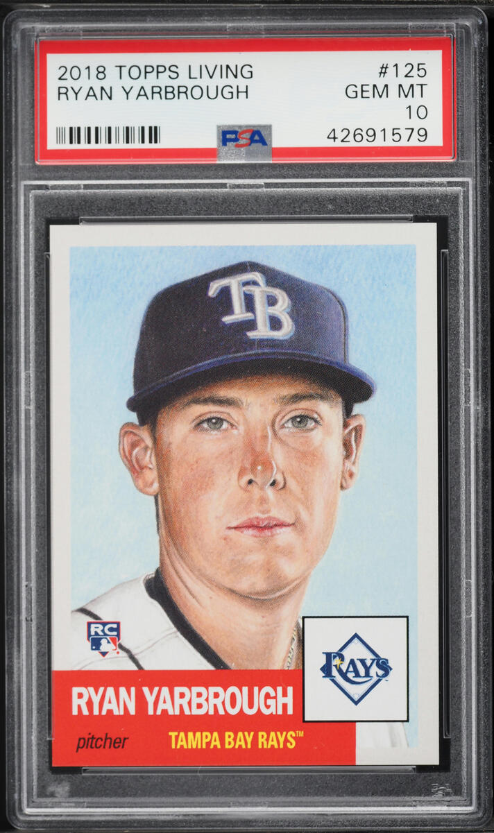 2018 Topps Living Ryan Yarbrough ROOKIE #125 PSA 10 GEM MINT