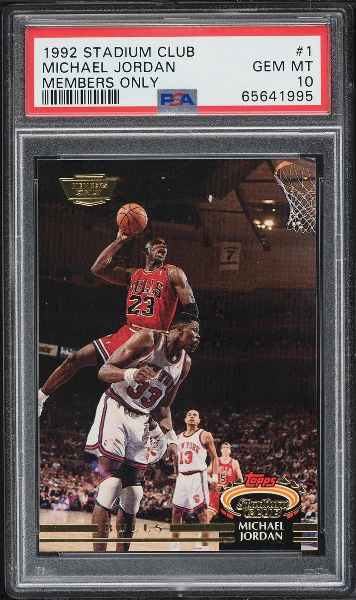 1992 Stadium Club Members Only Michael Jordan #1 PSA 10 GEM MINT