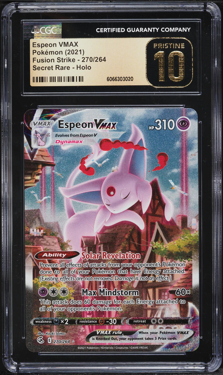 2021 Pokemon SWSH Fusion Strike Alt Art Espeon VMAX #270 CGC 10 PRISTINE