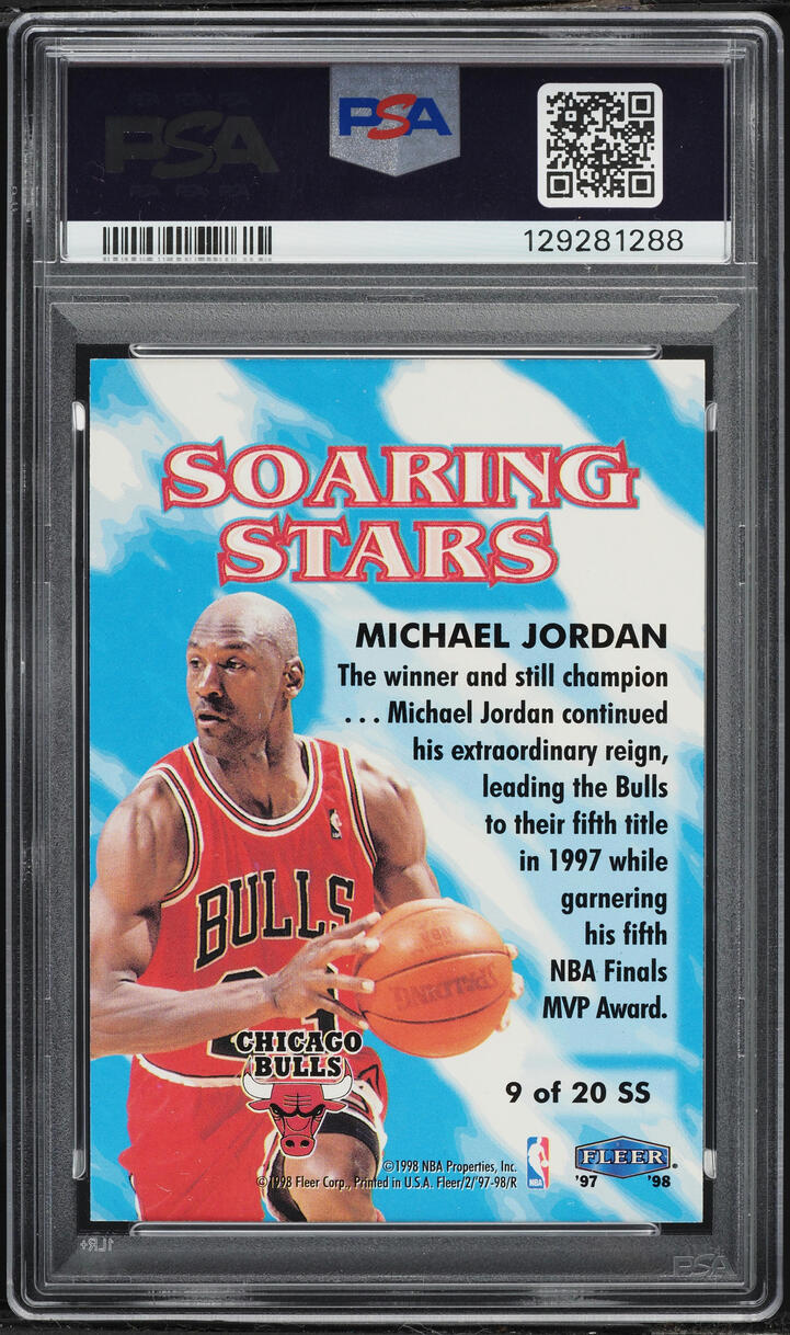 1997 Fleer Soaring Stars Michael Jordan #9 PSA 9 MINT