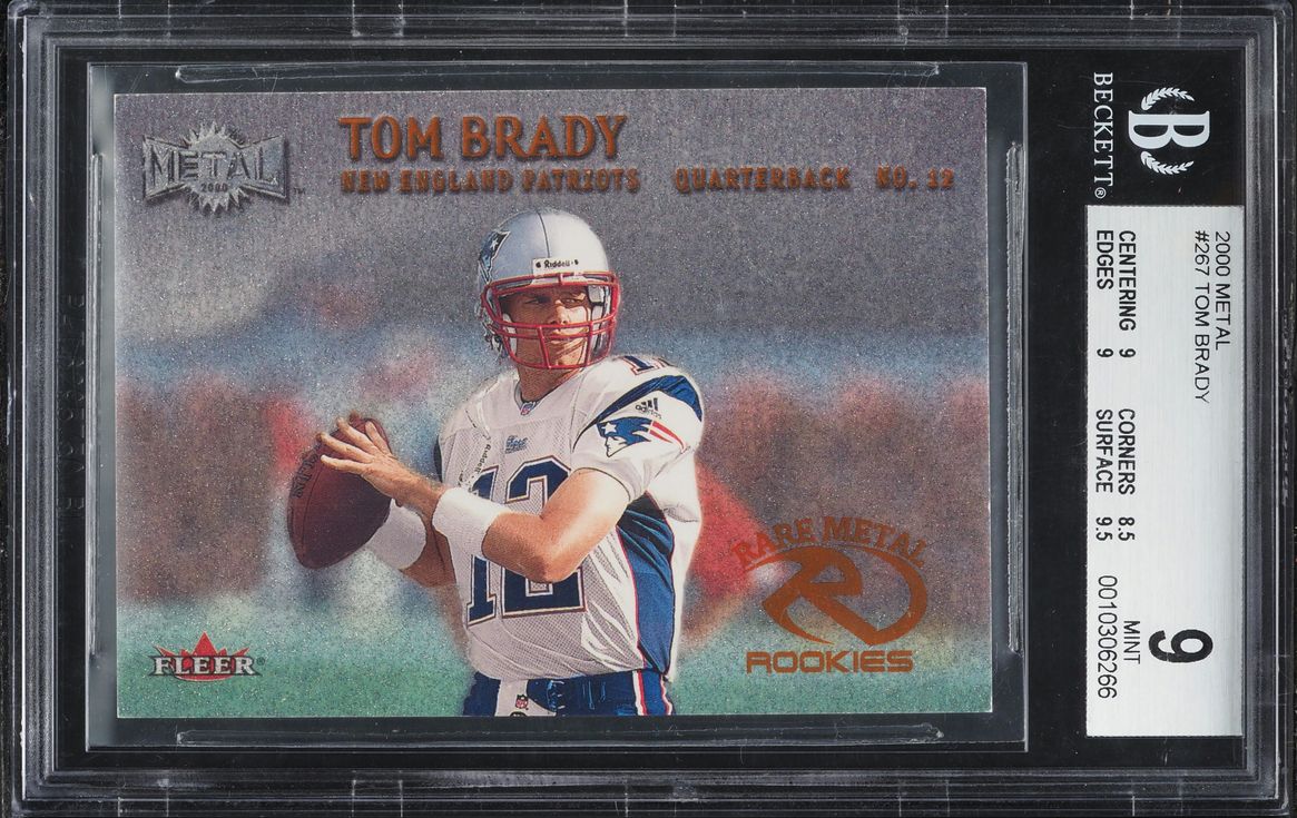 2000 Metal Football Tom Brady ROOKIE #267 BGS 9 MINT