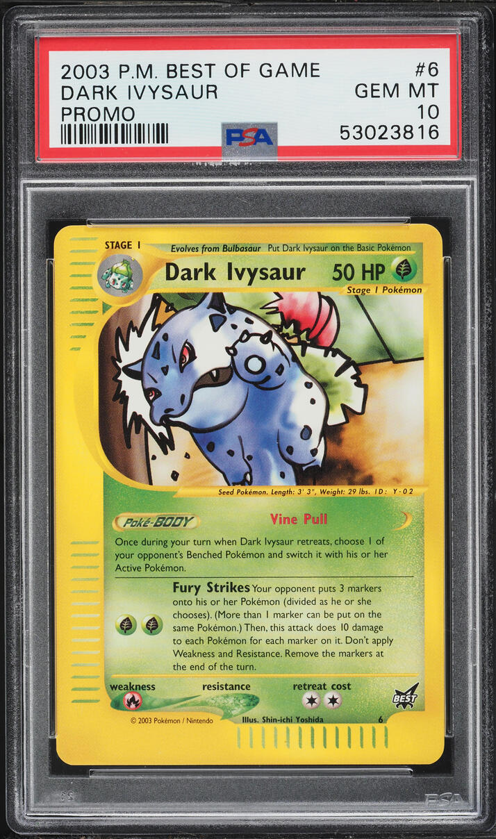 2003 Pokemon Best Of Game Promo Dark Ivysaur #6 PSA 10 GEM MINT