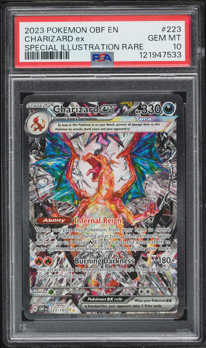 2023 Pokemon Scarlet & Violet Obsidian Flames SIR Charizard ex #223 PSA 10 GEM MINT