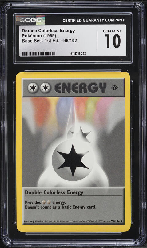 1999 Pokemon Base Set Shadowless 1st Edition Double Colorless